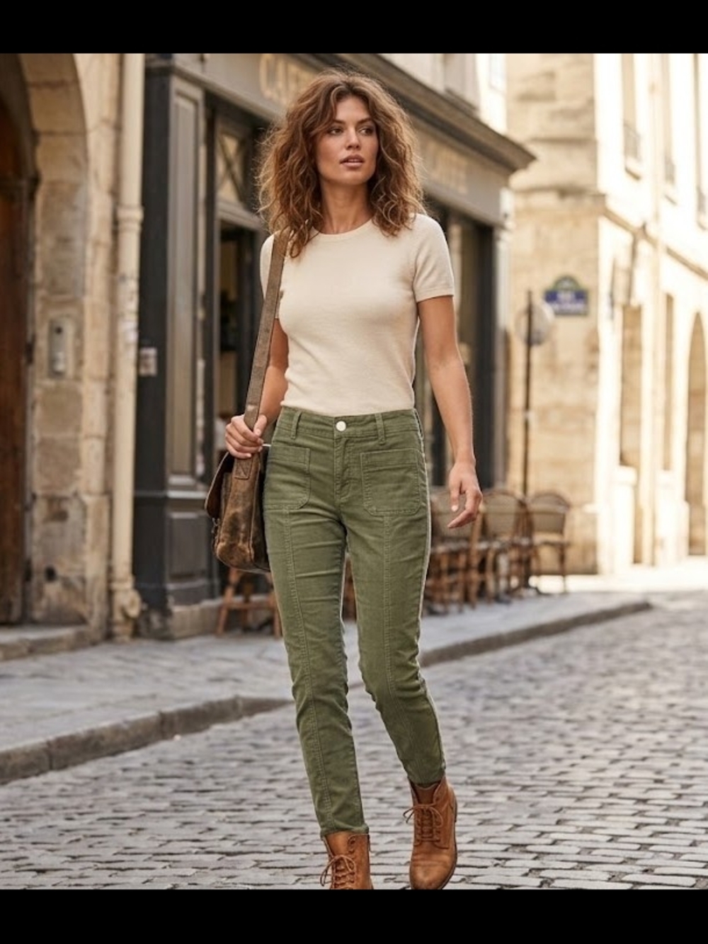 Prana Merrigan Corduroy Olive Green Skinny Utility Jeans